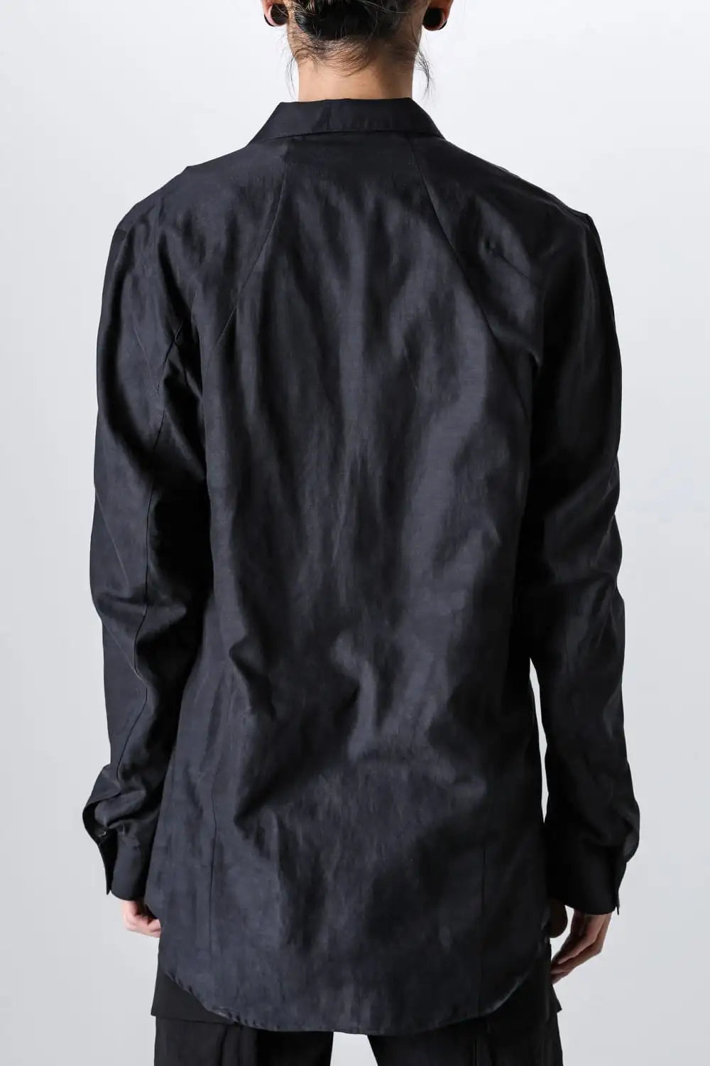 Uneven Dyed Linen x Rayon Tailored Shirt JKT