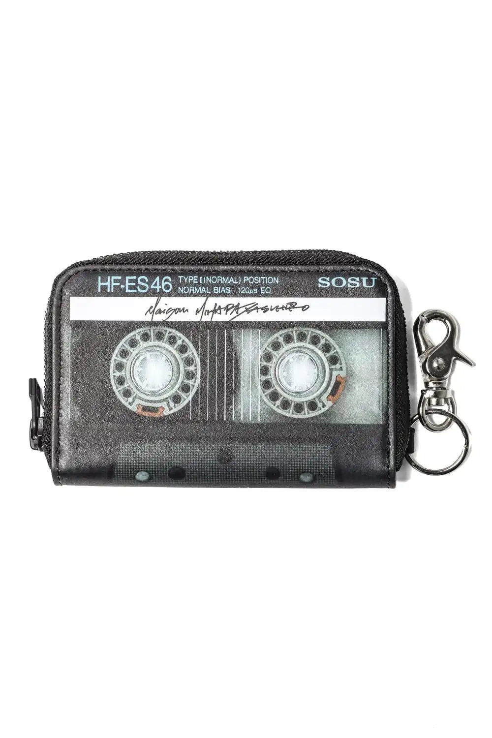 Cassette Tape Wallet With Strap Black