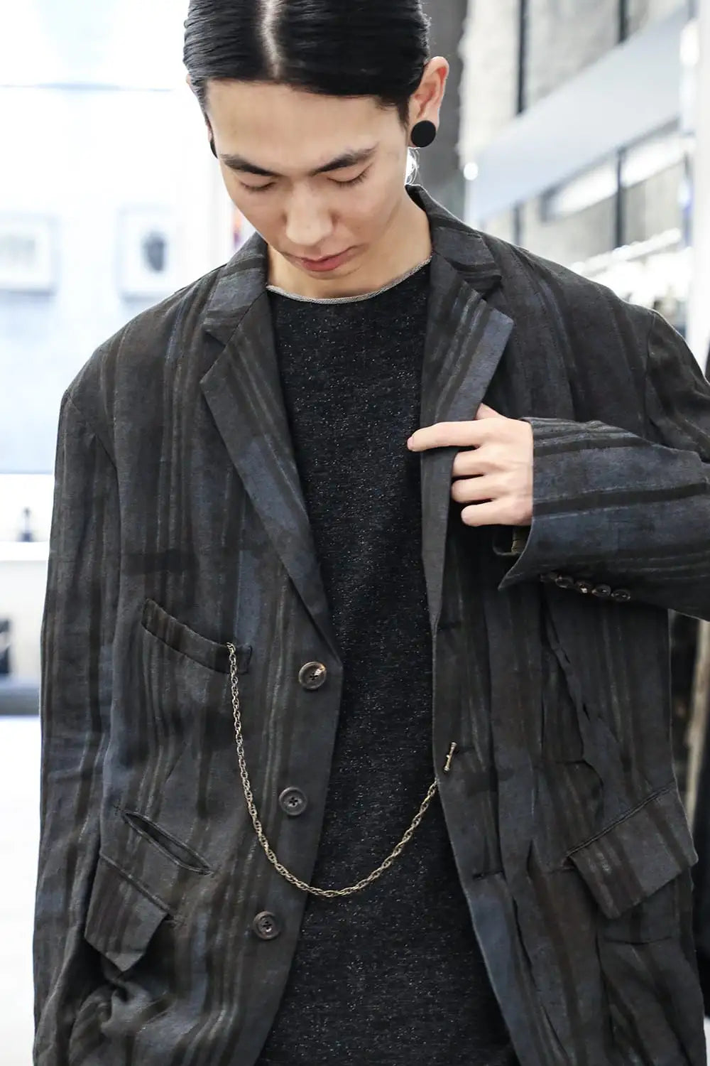 Meteoritic Texture Pocket Watch Style Pendent 05