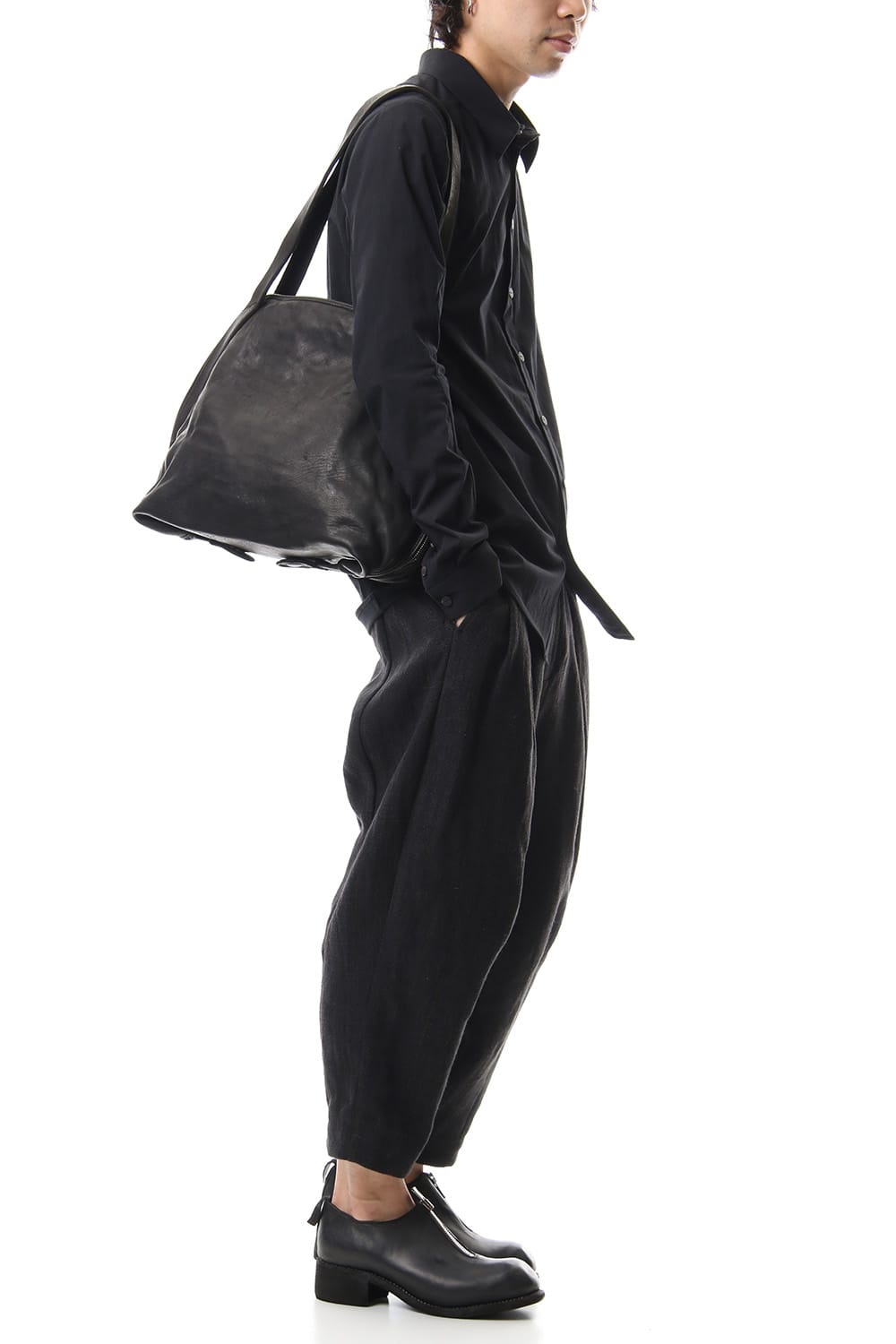 handle Bag Soft Horse Full Grain Leather BLK/T