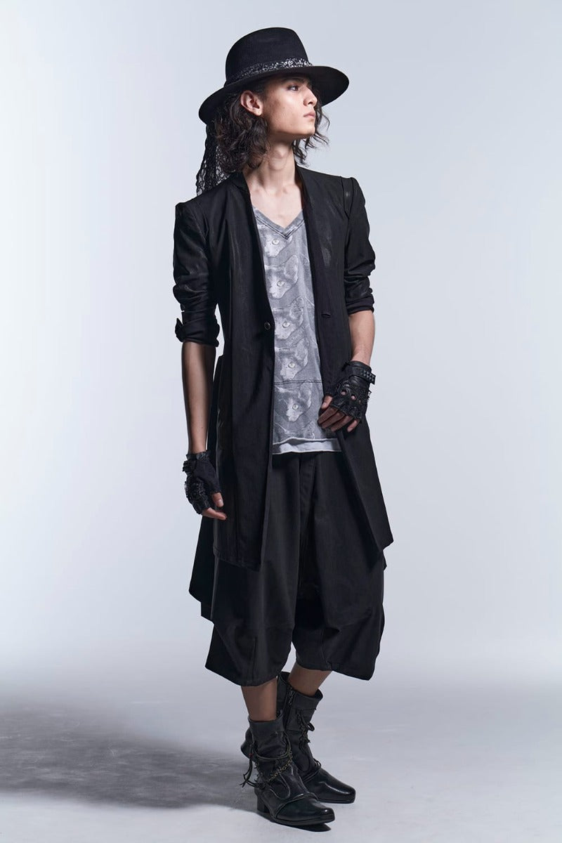 BLACK HONEY CHILI COOKIE × kiryuyrik Collarless Flare Jacket