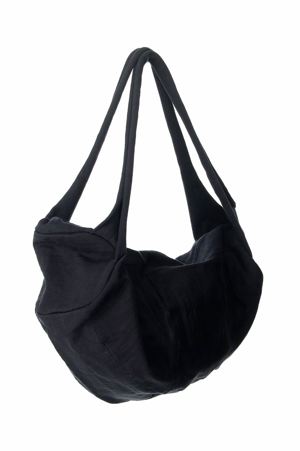 Heavy Jersey Double Shoulder Bag Black