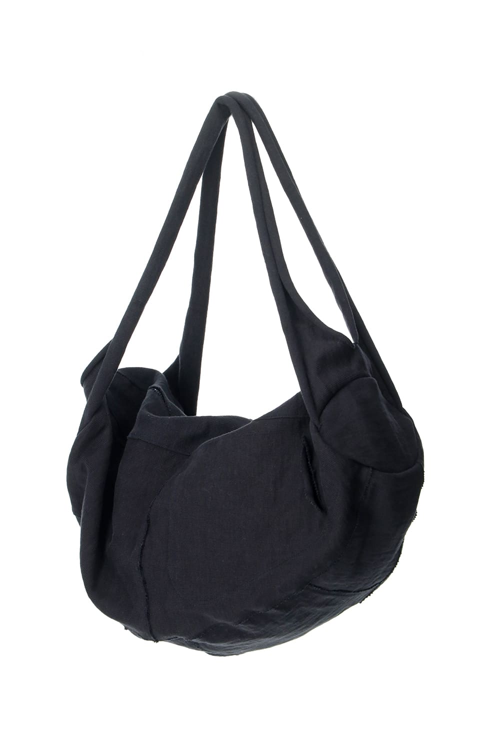 Heavy Jersey Double Shoulder Bag Black