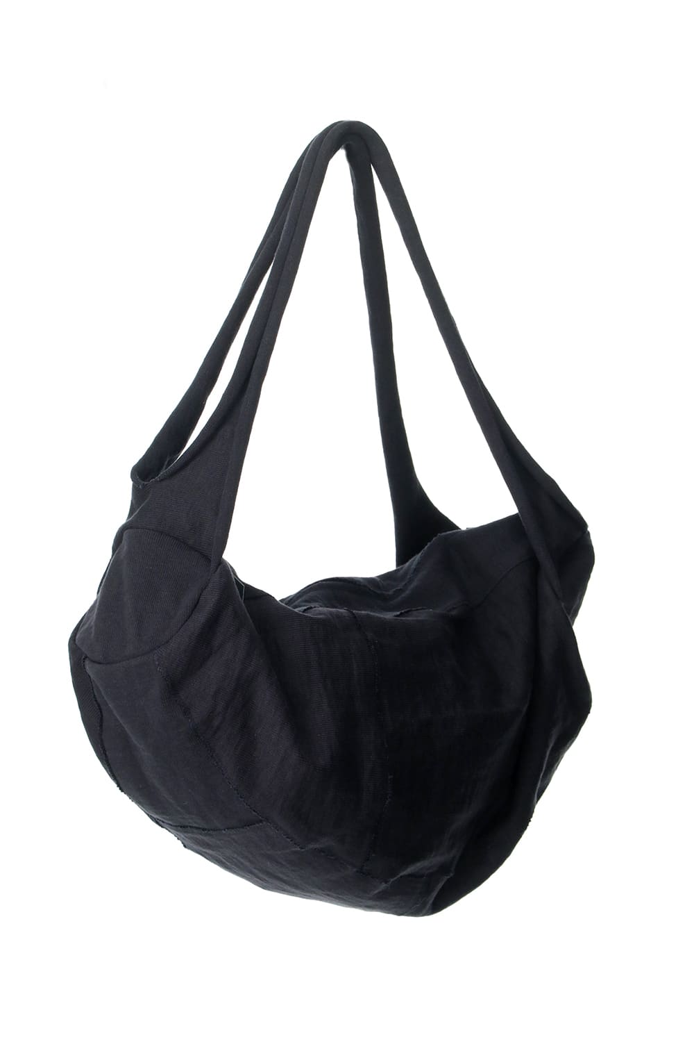 Heavy Jersey Double Shoulder Bag Black