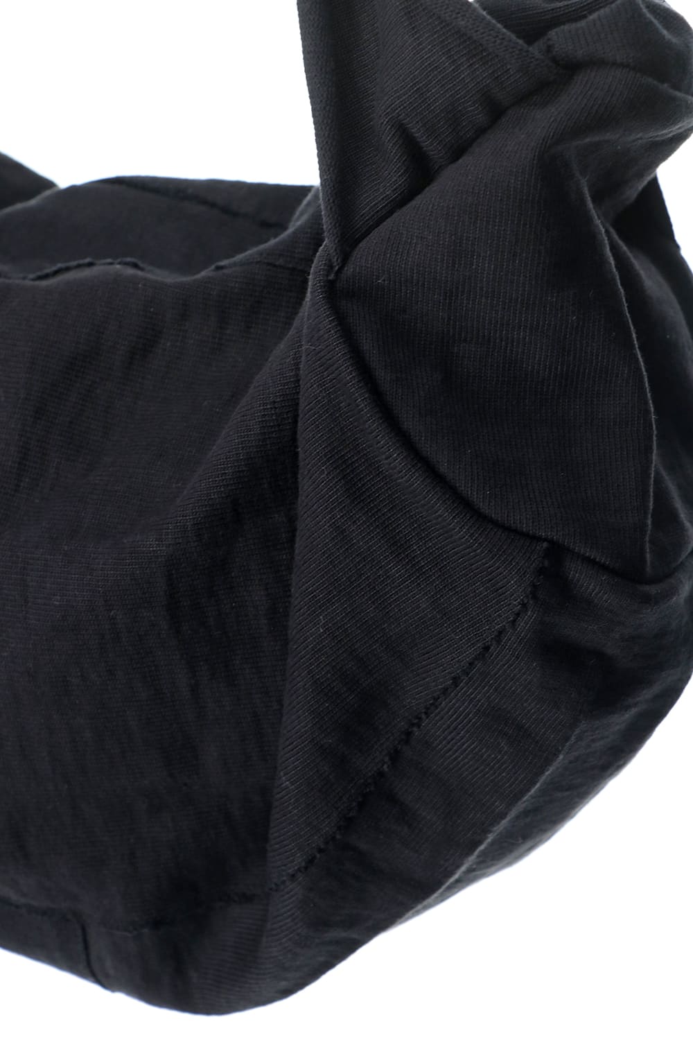 Heavy Jersey Double Shoulder Bag Black