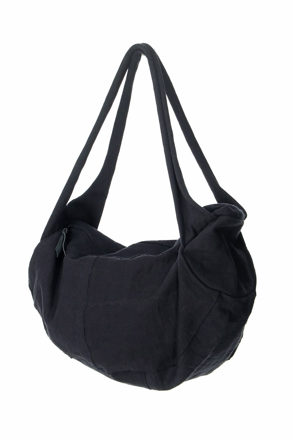 Heavy Jersey Double Shoulder Bag Black
