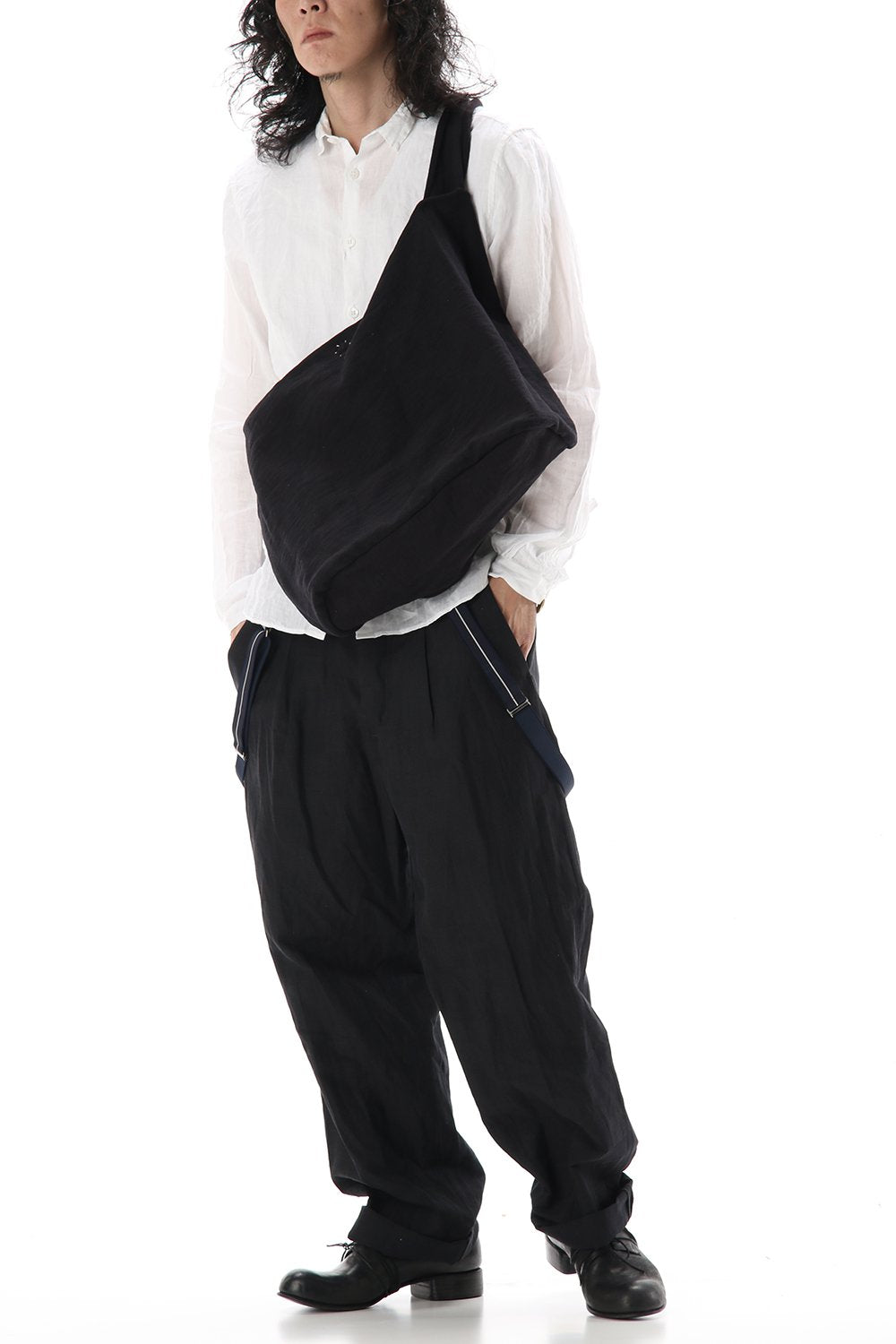 Heavy Jersey Shoulder Bag Black