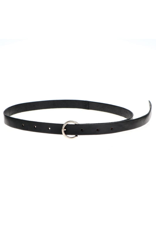 Silver Buckle Belt Black