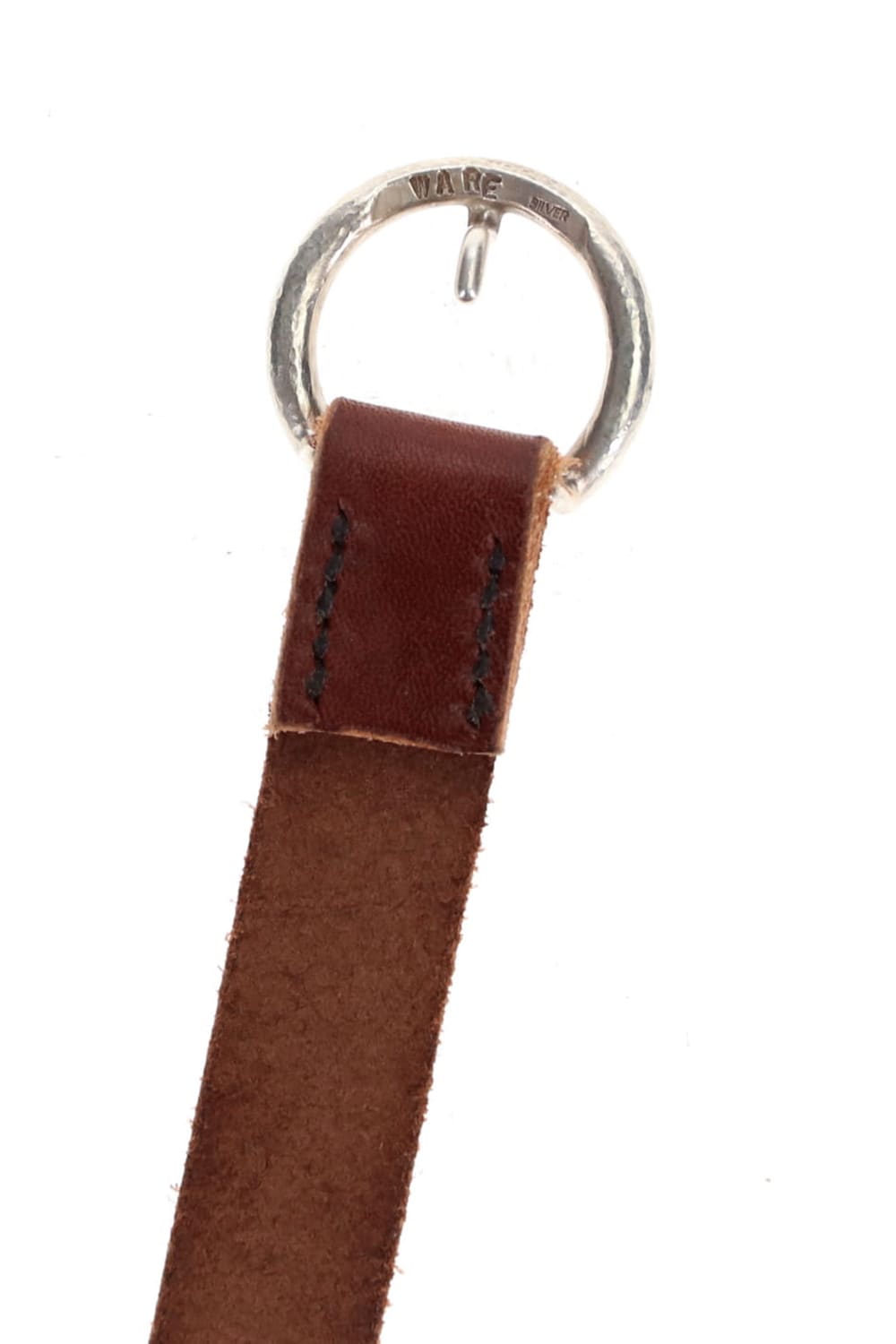 Silver Buckle Belt Brown