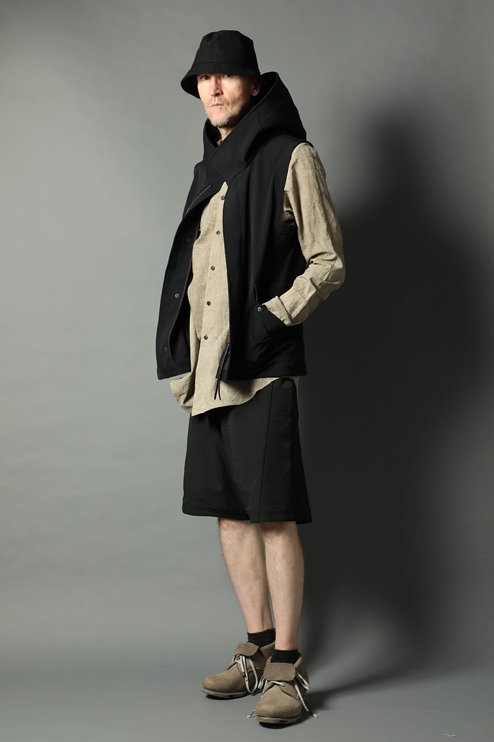 Shirt cotton / linen cold dyed