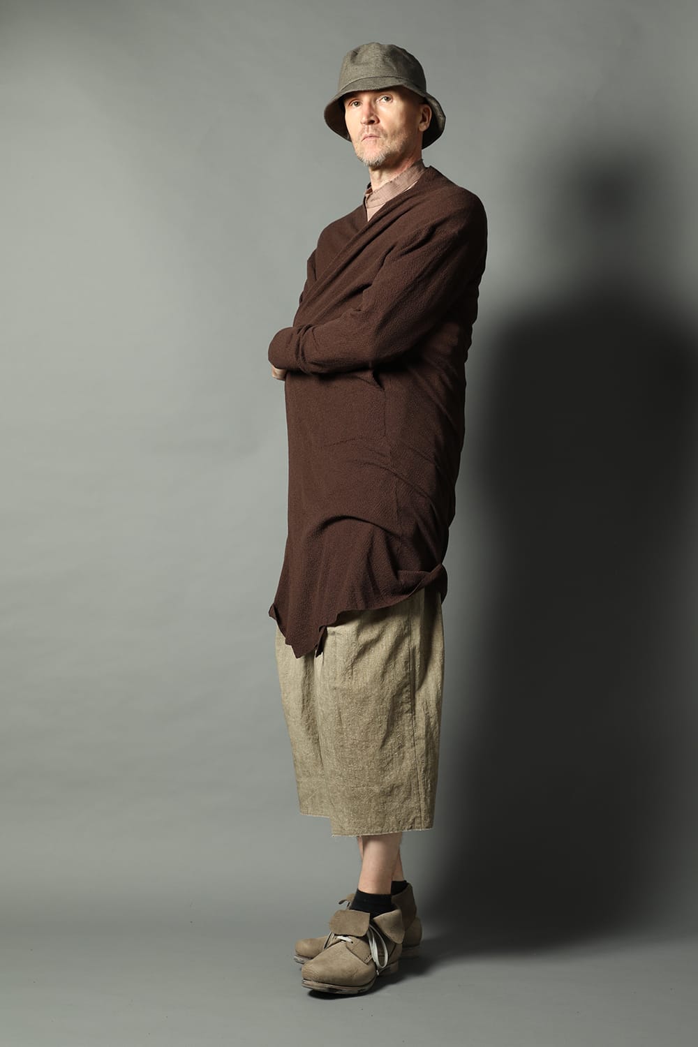 Long cardigan merino wool  Dark Brown