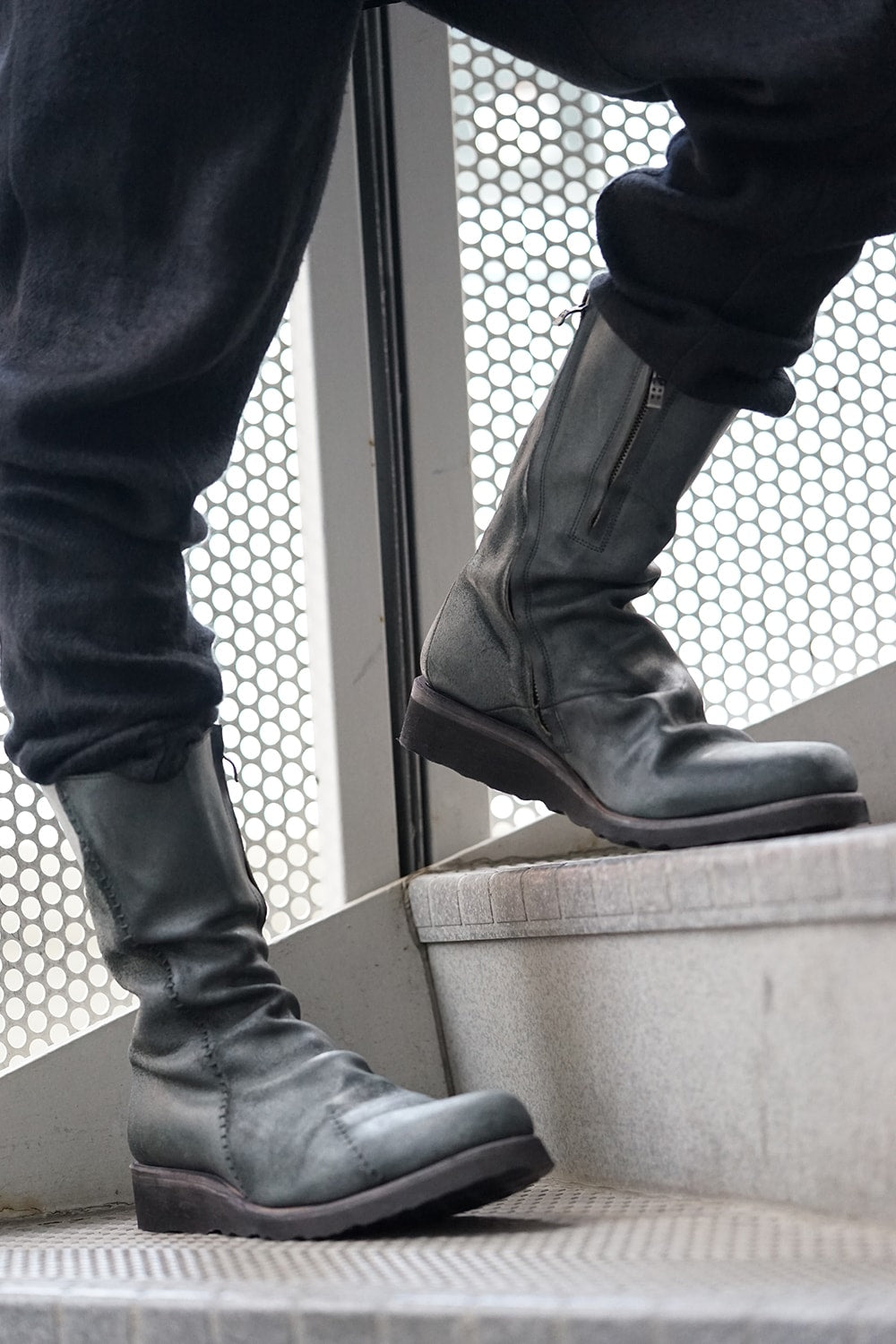 Long Boots Reverse Calf Leather (GUIDI)