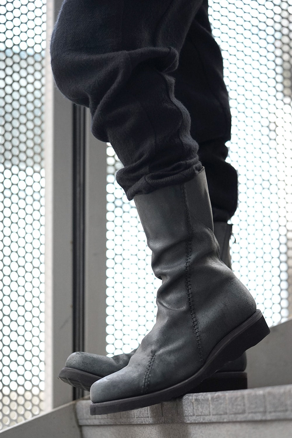 Long Boots Reverse Calf Leather (GUIDI)