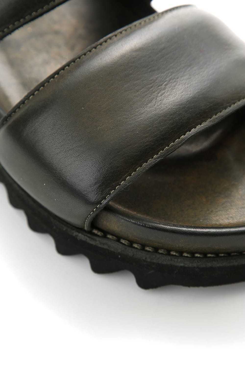 Rubber Sole Sandal - Calf Full Grain - BRK03