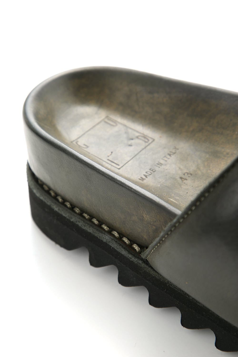 Rubber Sole Sandal - Calf Full Grain - BRK03