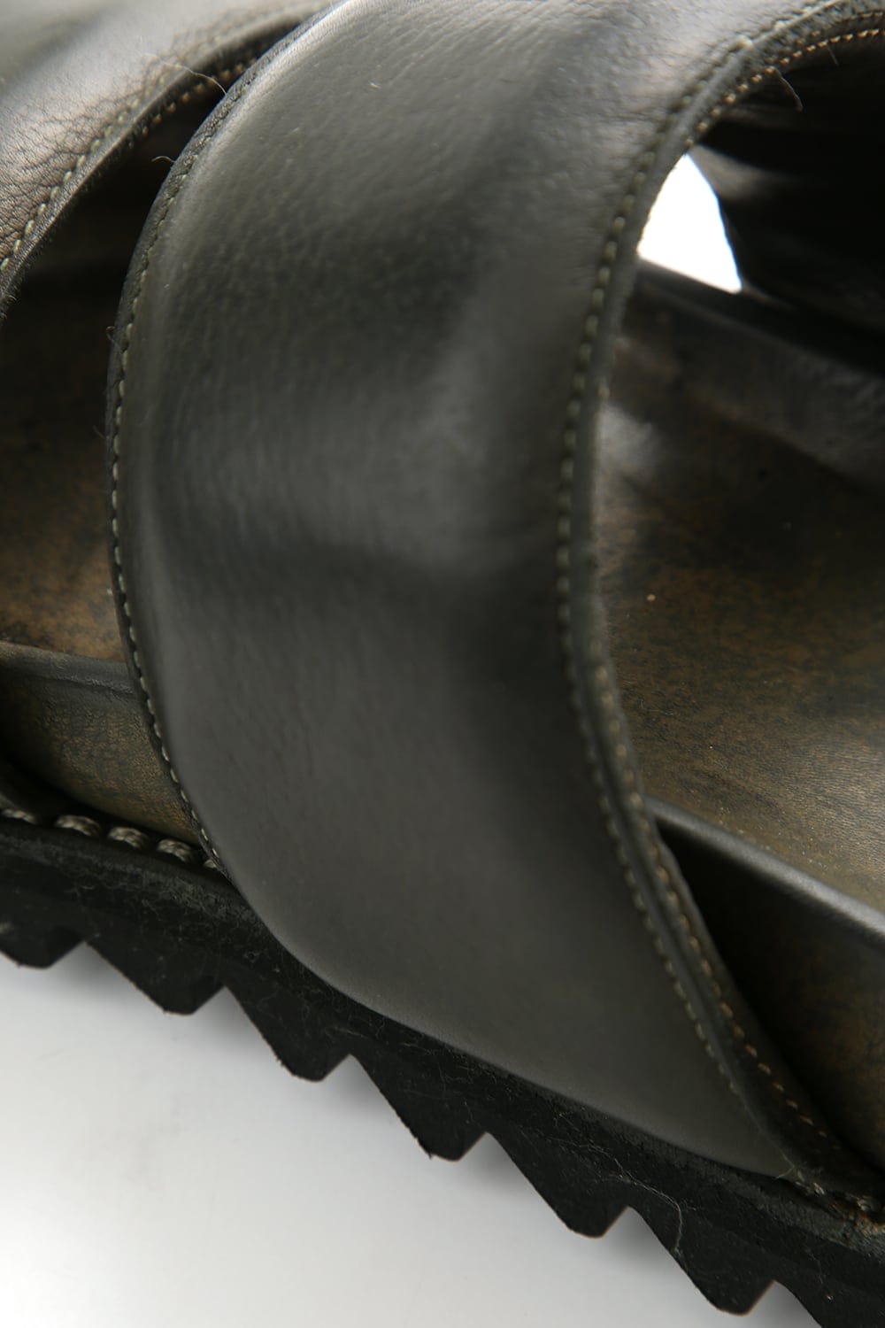 Rubber Sole Sandal - Calf Full Grain - BRK03