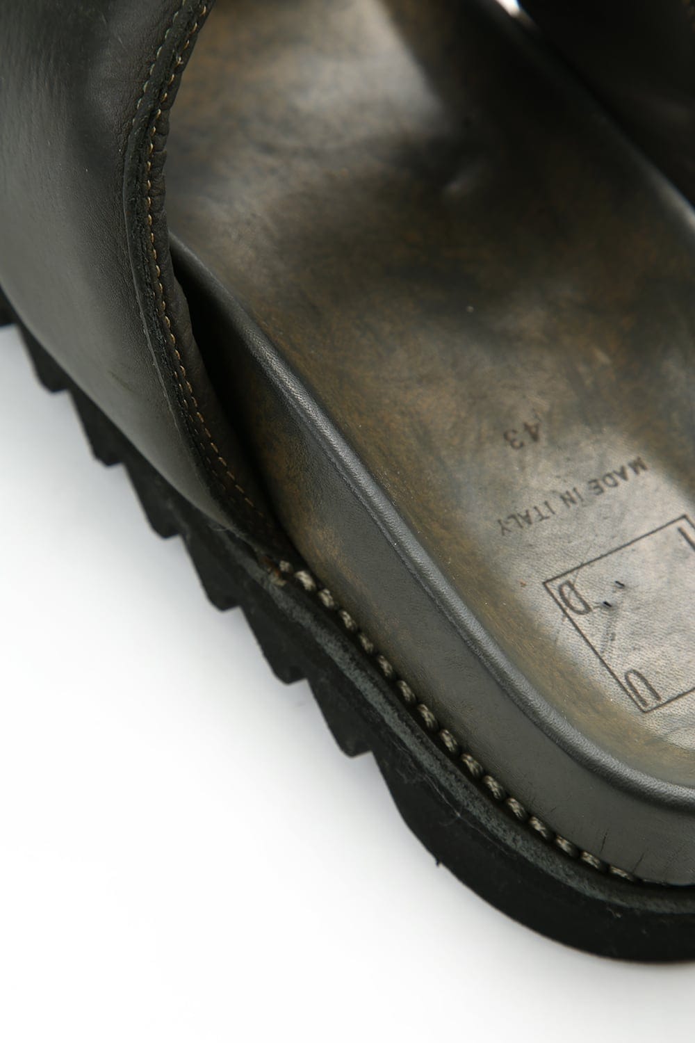 Rubber Sole Sandal - Calf Full Grain - BRK03