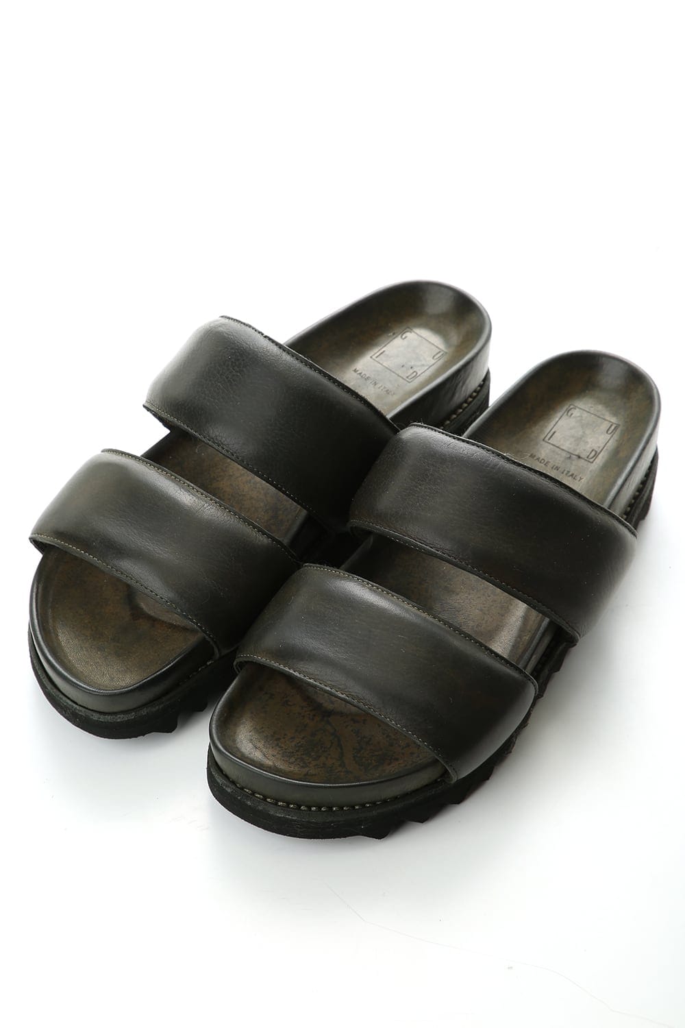 Rubber Sole Sandal - Calf Full Grain - BRK03