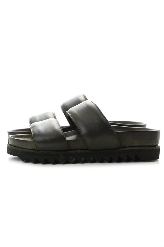 Rubber Sole Sandal - Calf Full Grain - BRK03