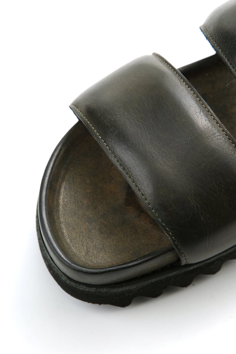 Rubber Sole Sandal - Calf Full Grain - BRK03