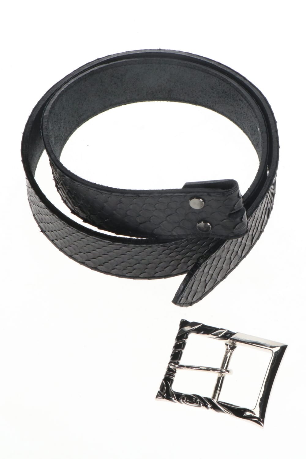 ピンバックル シルバー x ブラック