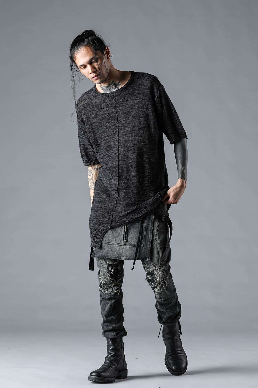 リネンニットTシャツ