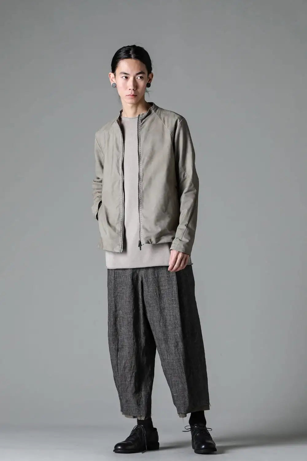 Jacket soft nubuck cow leather Sand Gray