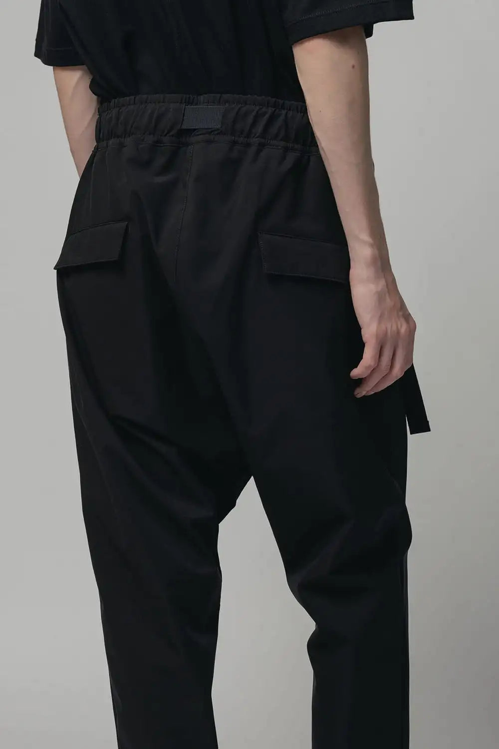 Water-Repellent Ribed Pants  Black