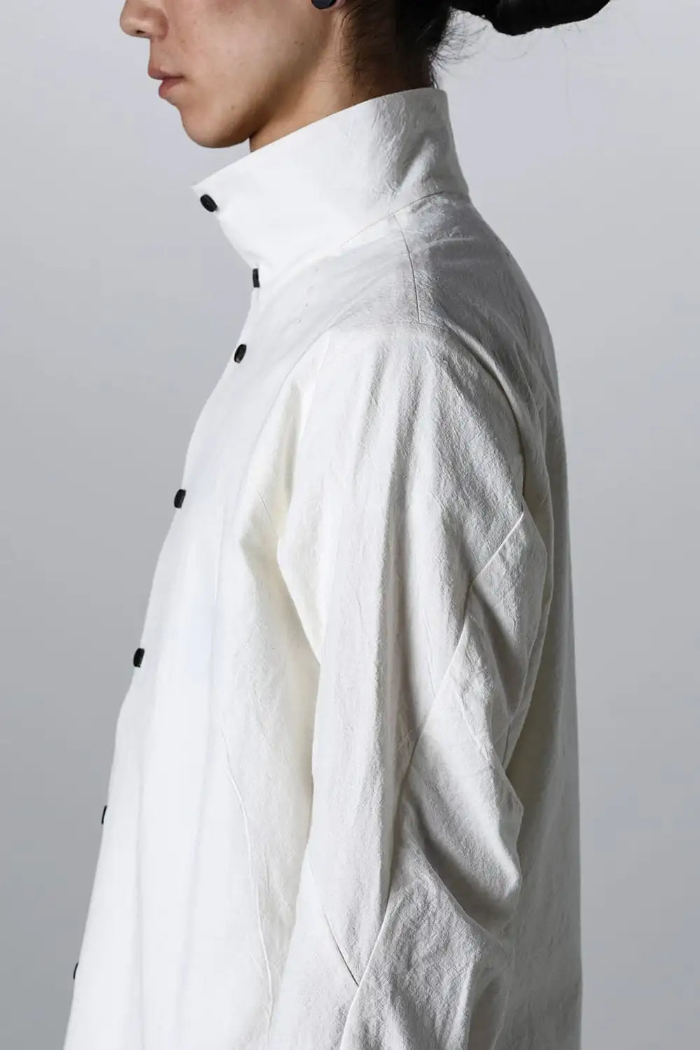 High neck shirt cotton / hemp