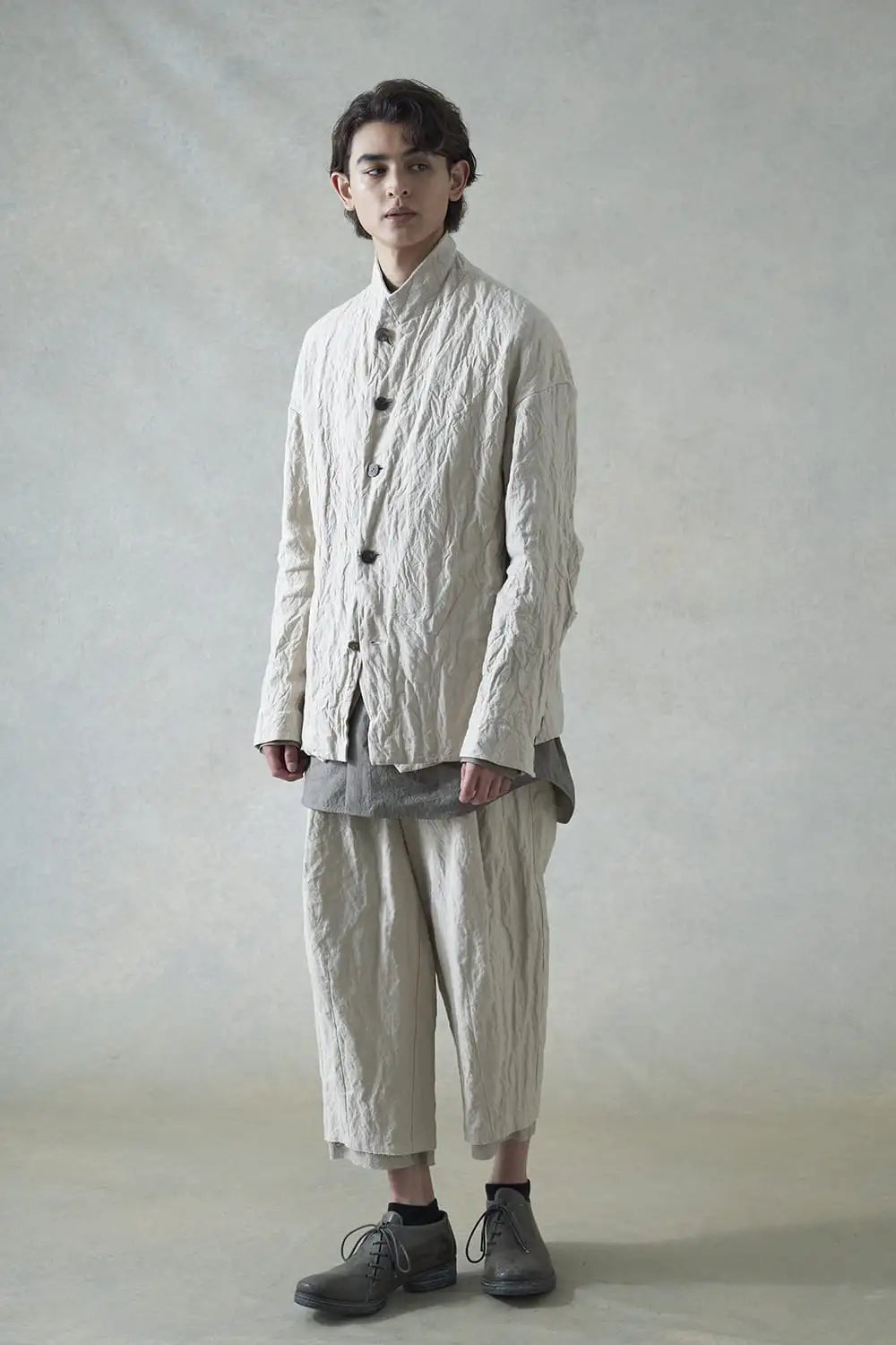 Jacket canapa / cotton metal shrink