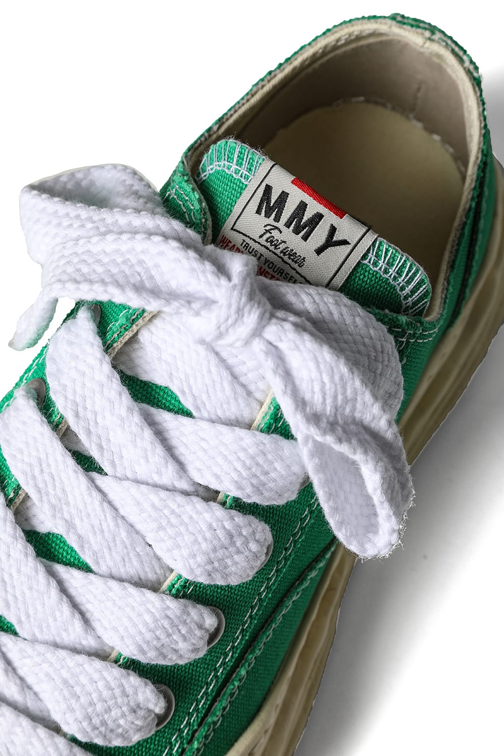 HANK- Original sole sneaker LOW Cut canvas Vintage like Sole Green