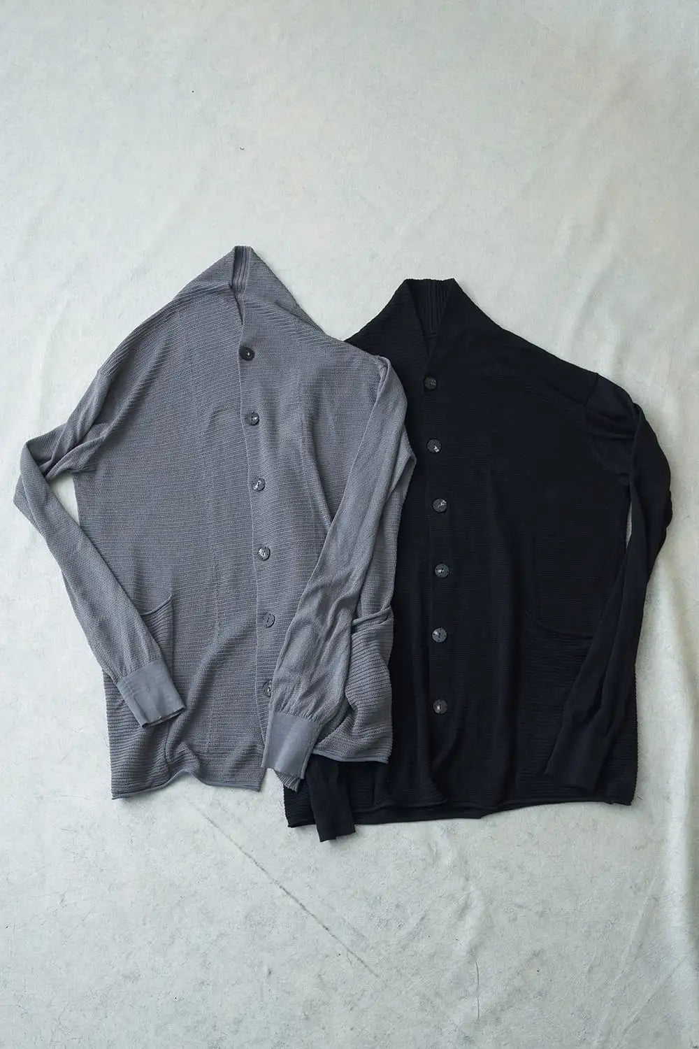 Knit cardigan cotton / linen / silk Gray