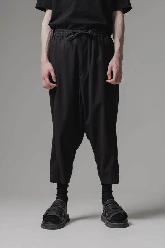 Drop crotch pants 60/2 cotton gabardine