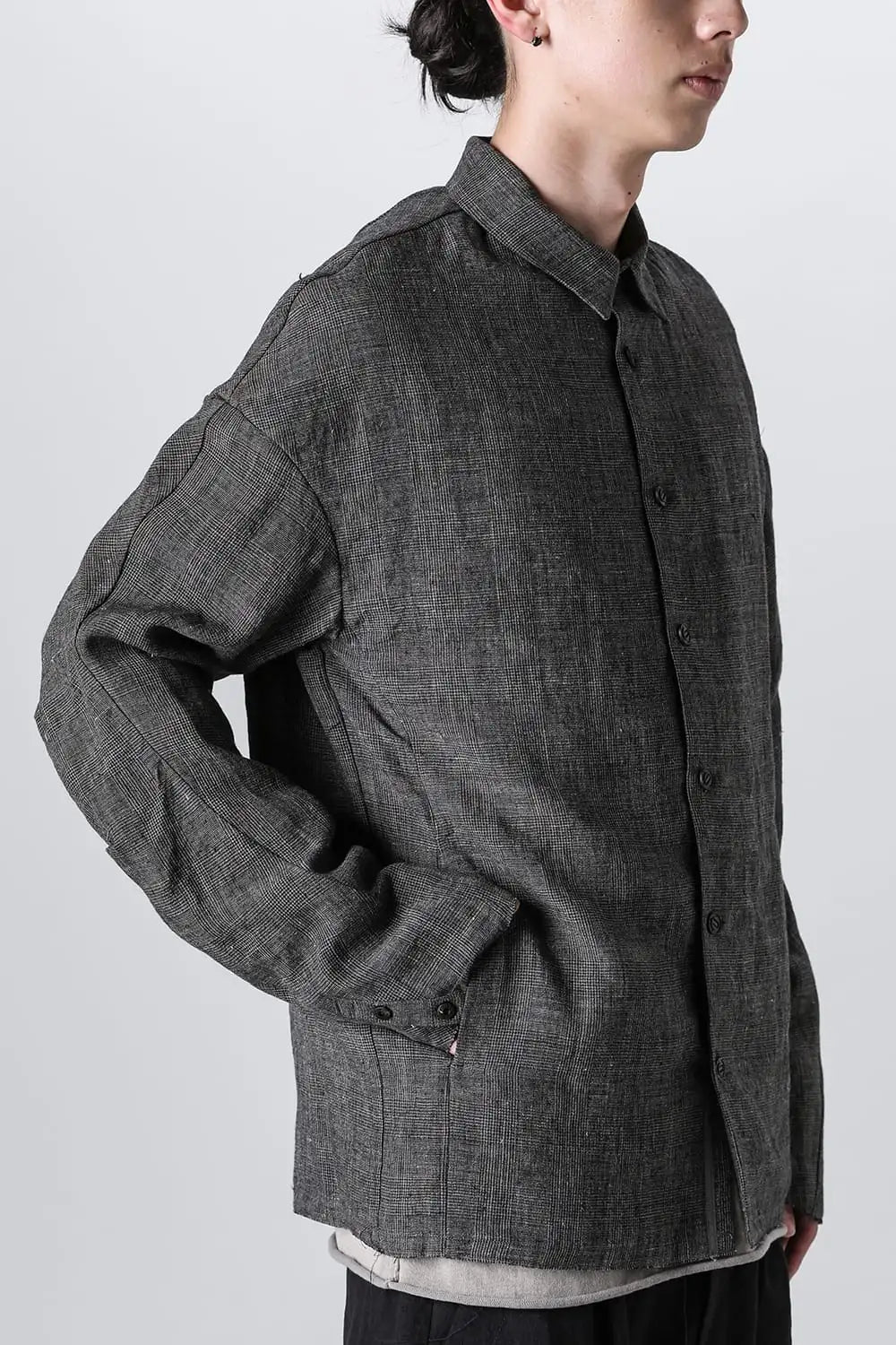 ジャケット リネン グレンチェック