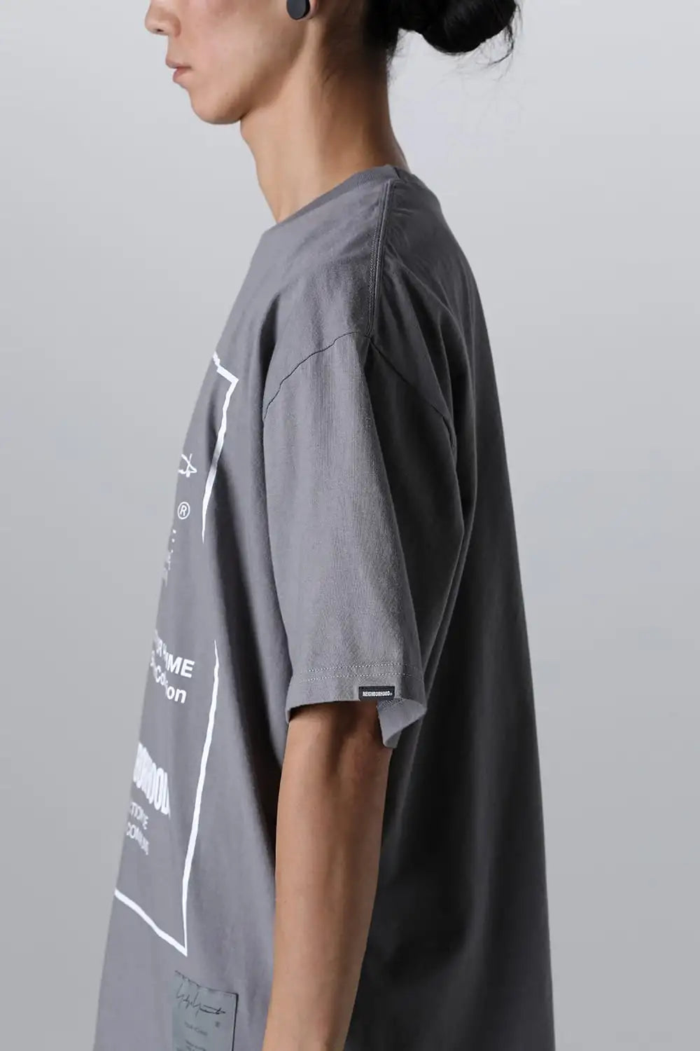 NEIGHBORHOOD x Yohji Yamamoto Print Short Sleeve T-Shirt Gray