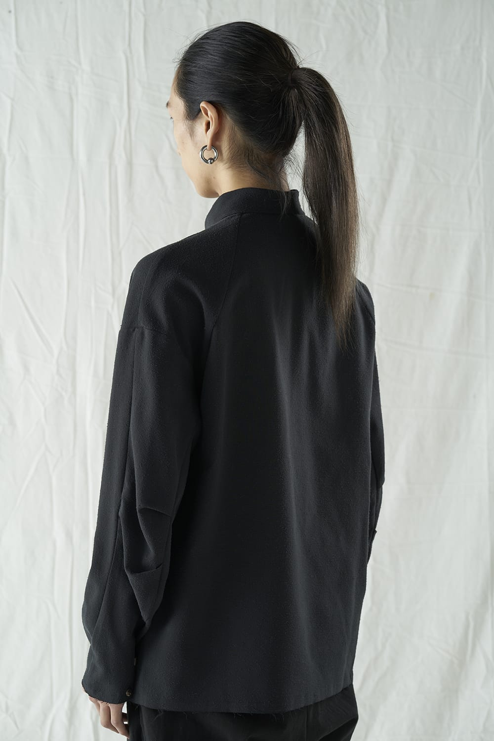 シャツ ルーズフィット コットン/シルク