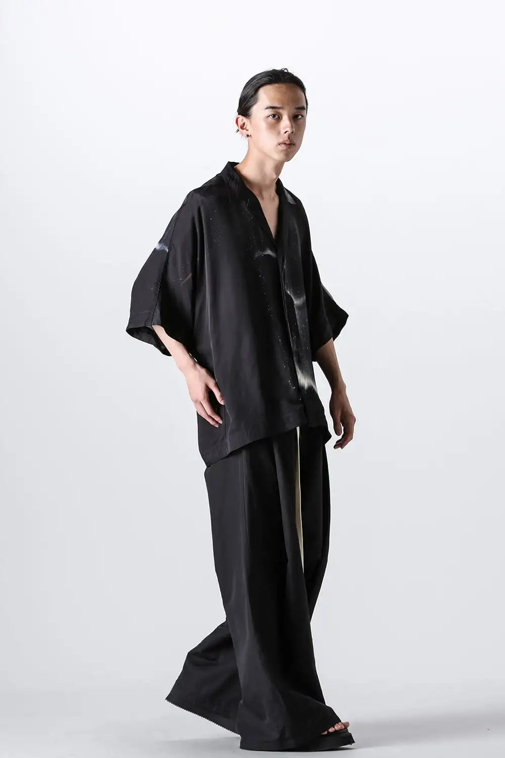 Printed Rayon Twill Short Sleeve Shirt