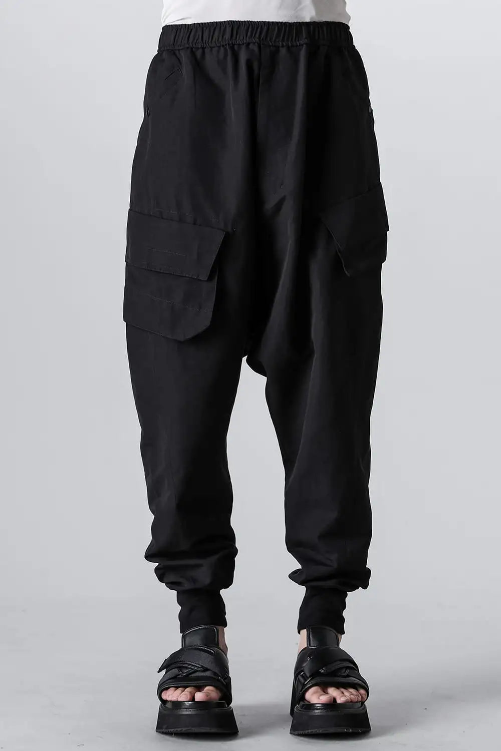 Cotton / Linen Poplin Cargo Crotch Pants