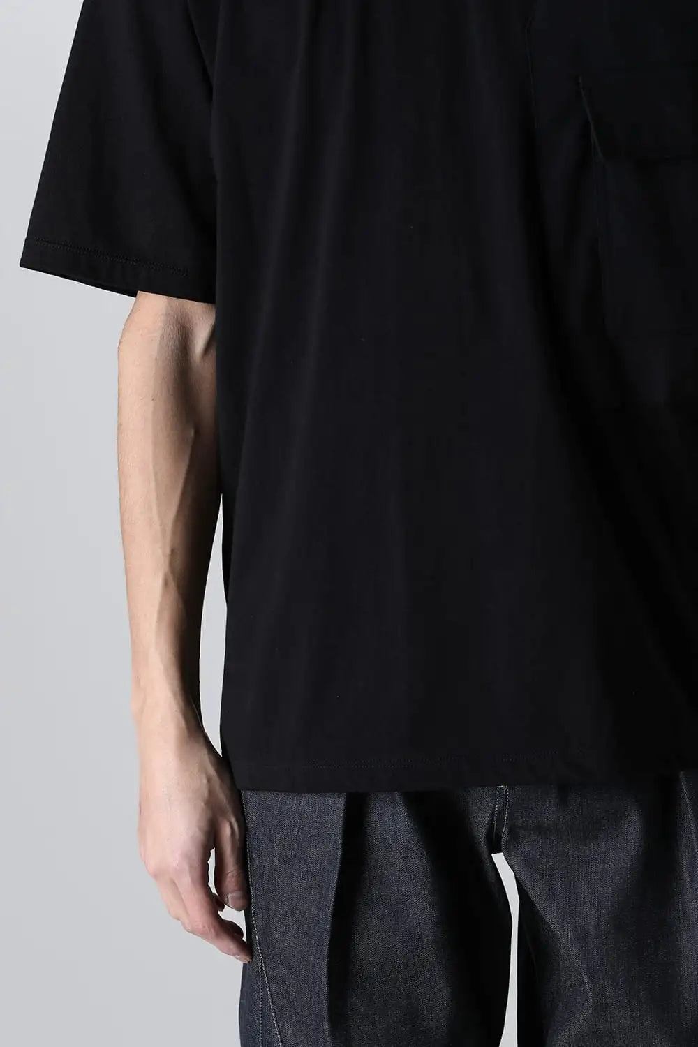 Cotton Jersey Pocket T-shirt  Black