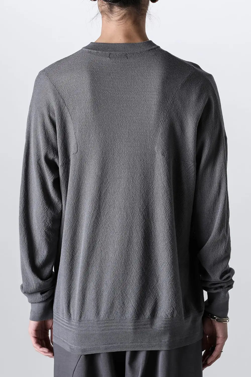 Pullover knit cotton / linen / silk Gray