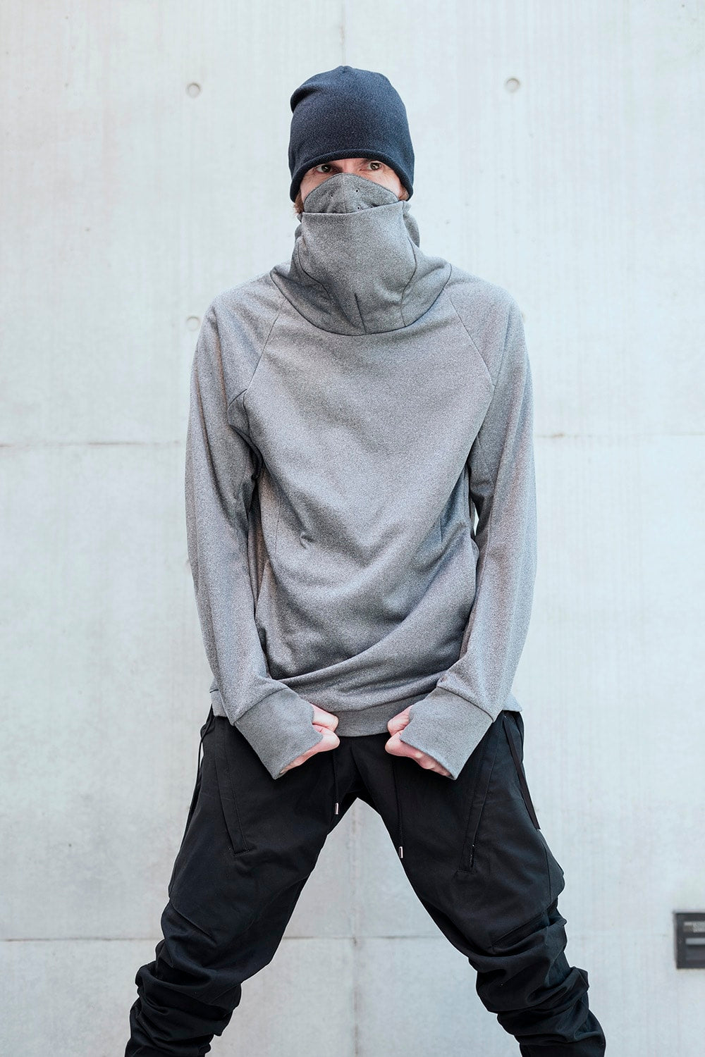 COVERED NECK L/S