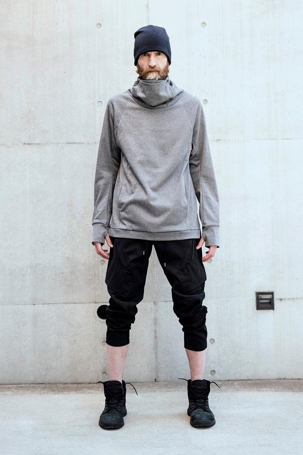 COVERED NECK L/S