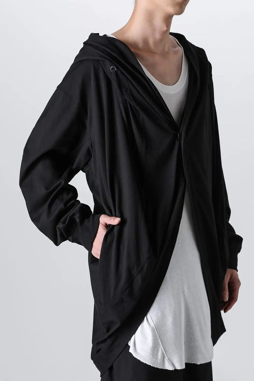 Cotton / Modal Jersey Long Cardigan