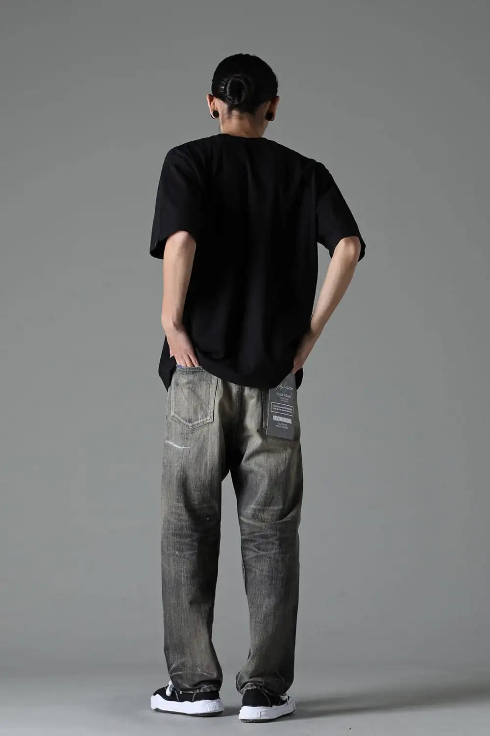 NEIGHBORHOOD x Yohji Yamamoto Print Short Sleeve T-Shirt Black