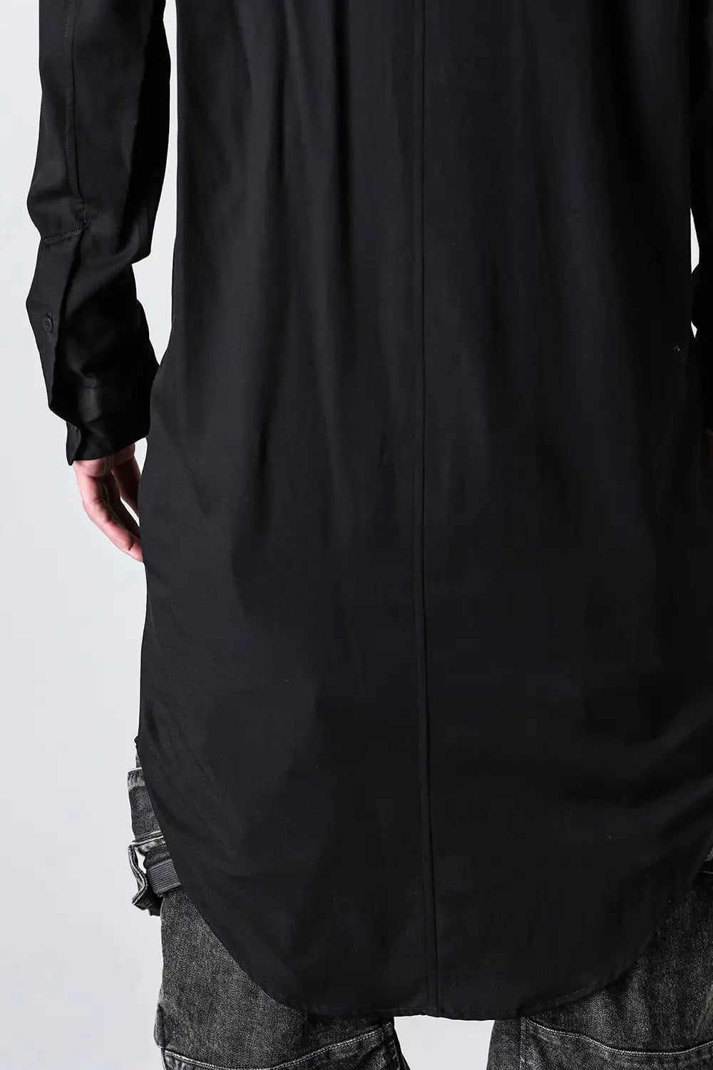 Rayon / Cotton Cloth Regular Collar Long Shirt