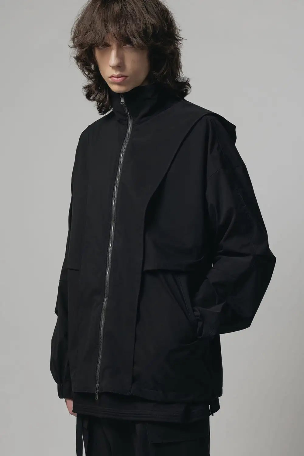 Water-Repellent Hooded Jacket