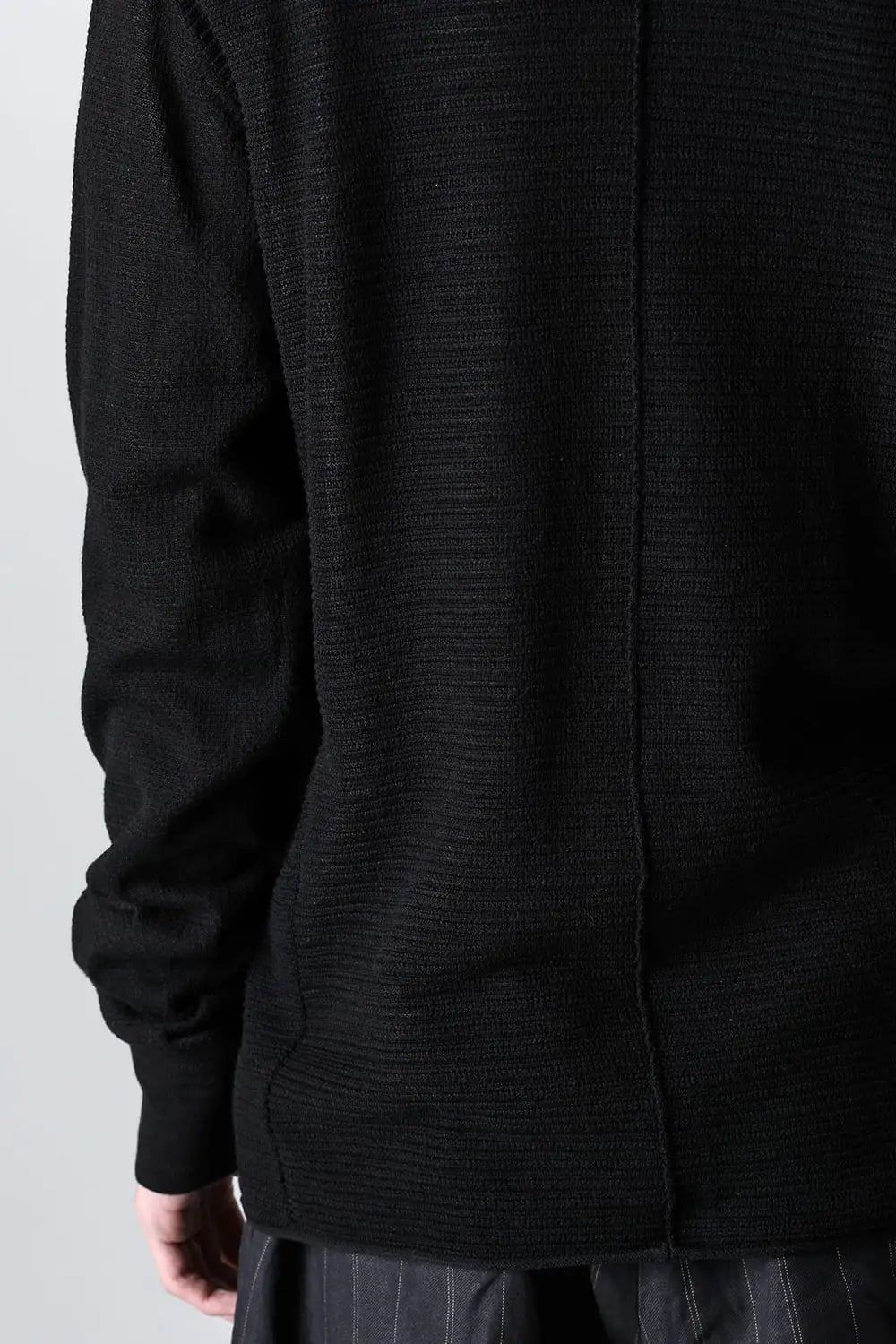 Knit cardigan cotton / linen / silk Black