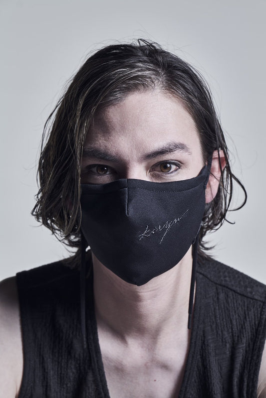 Embroidery Face Cover Black