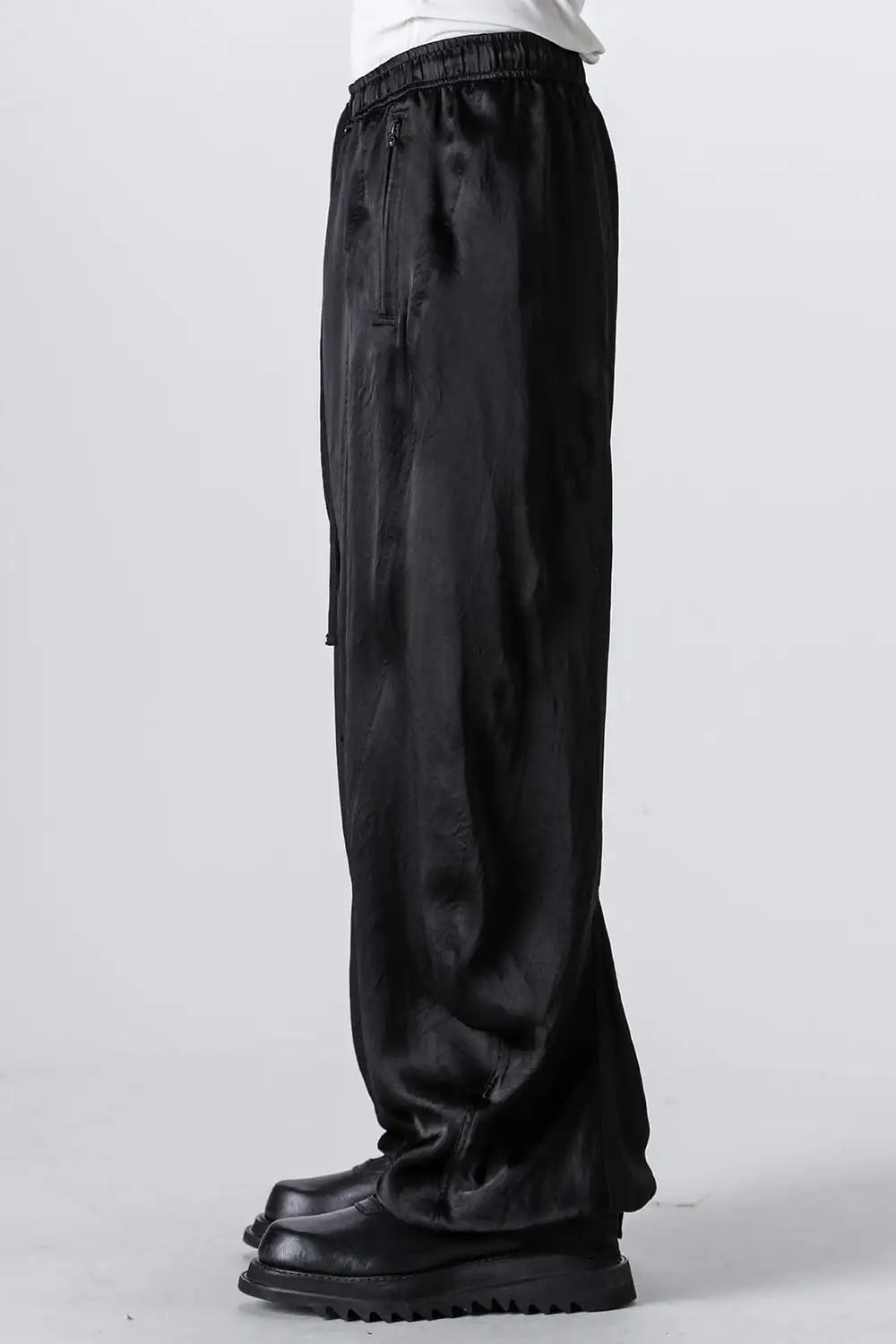 Acetate Vintage Satin Twisted Wide Pants