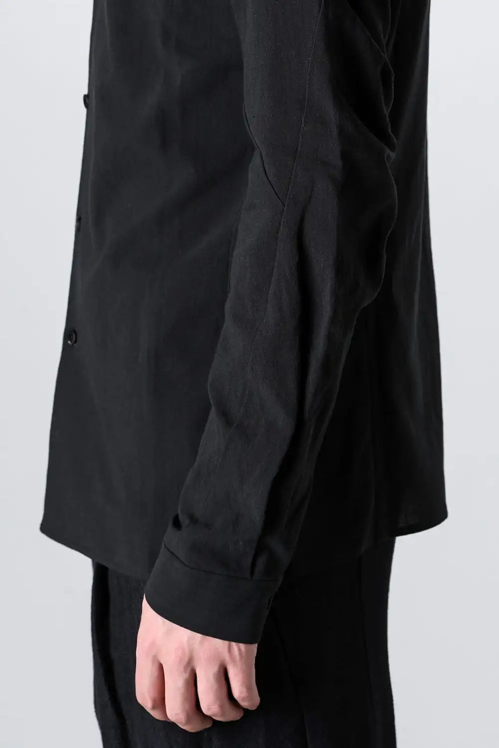 High neck shirt cotton / linen